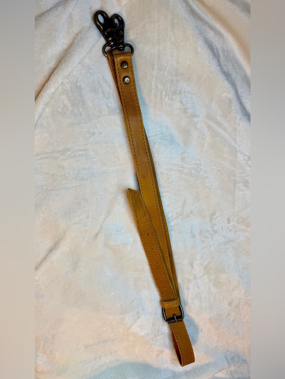 American Darling Mustard Brown Leather Adjustable Shoulder Strap - Picture 3 of 5